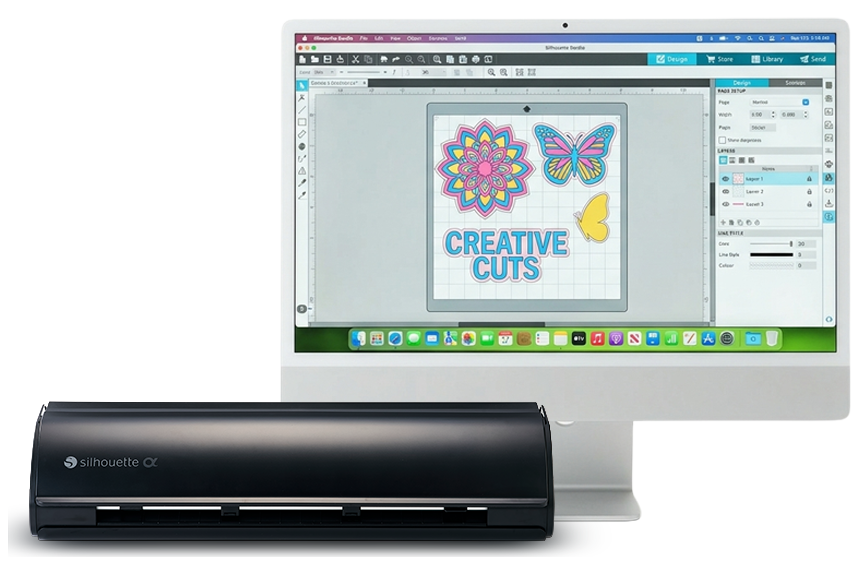 equipo de corte Silhouette Cameo 5 Alpha en estudio creativo